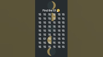 find the number challenge iq test question # find the 51 in all 15
