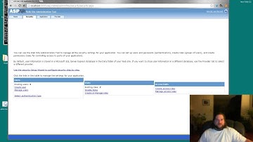NBSC# // - Visual Studio 2013 - Accessing the Web Configuration Tool for ASP.NET