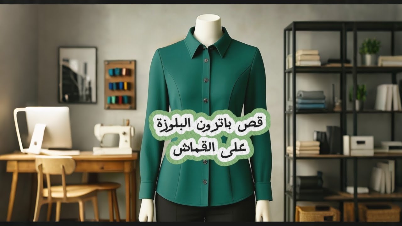 قص باترون البلوزة ✂️ خطوة بخطوة من الباترون للقماش 👗 وبكل سهولة💪