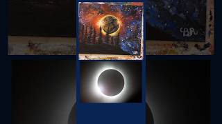 Eclipse Timelapse Painting + Eclipse Photos! (my mom took the photos) #eclipse #shorts #art#painting