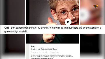 SVT raderar svenska kultserien "Bert"