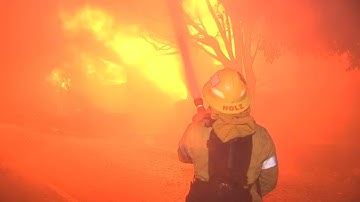Getty Fire: Crews continue efforts to prevent fire from rekindling before Santa Ana winds | ABC7
