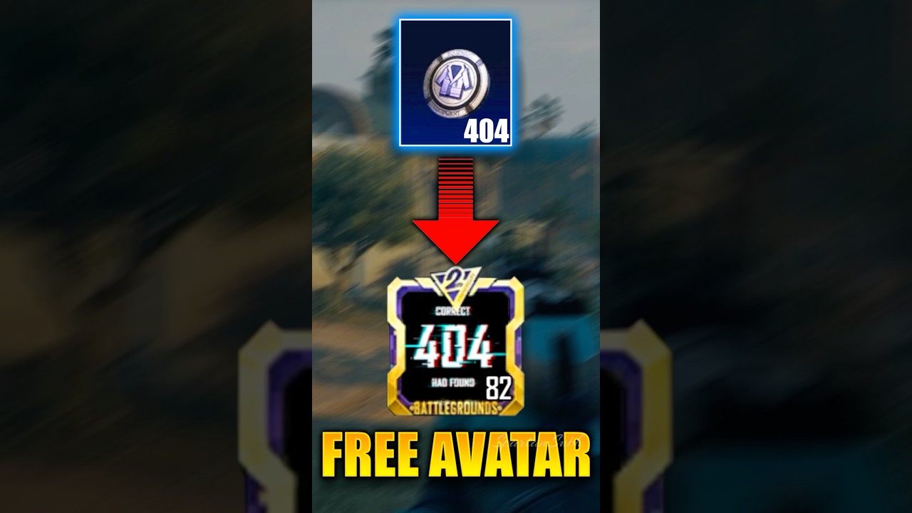 [SECRET] 🤫 GET FREE 404 AVATAR IN BGMI/PUBGM EASILY. 
