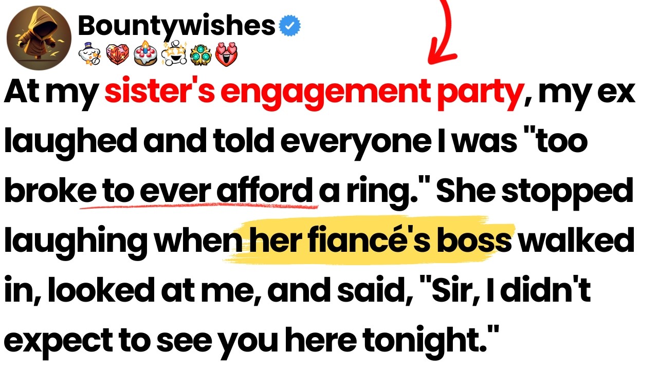 At my sister’s engagement party, my ex mocked me as broke—until her fiancé’s boss greeted me.