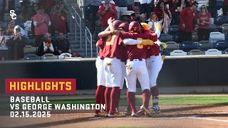 Baseball - USC 9, George Washington 8: Highlights (02/15/25)