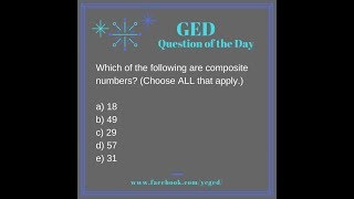 GED QOD: Composite Numbers Example