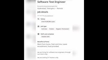 Software Test Engineer#fresher #experienced #getemployed #youtubeshorts #qajobs #softwaretestingjobs