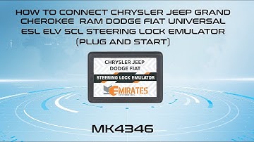 How To Connect Chrysler Jeep Grand Cherokee RAM Dodge Fiat Universal ESL ELV SCL Emulator