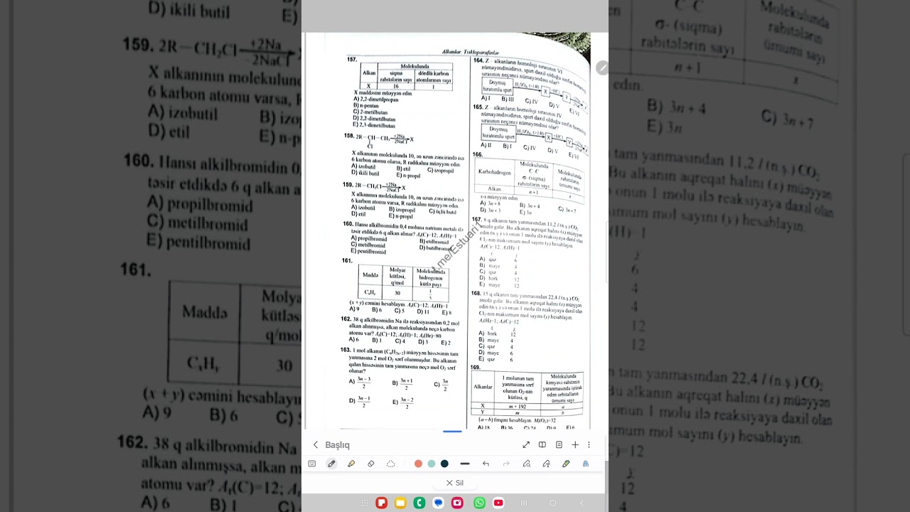 Alkanlar 151-210test izahi.A.Fəxrəndə m. 
