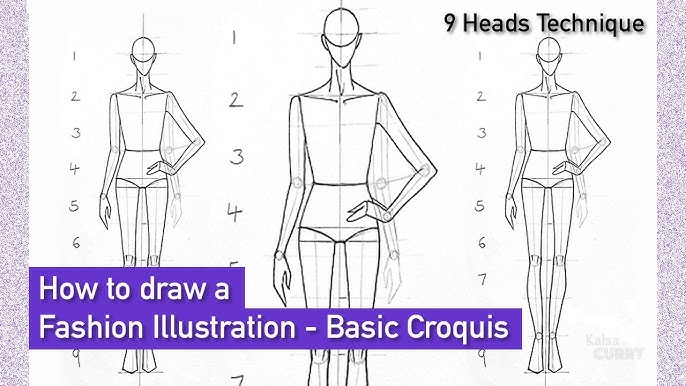 9 Head Fashion Figure Drawing Tutorial💞 - Youtube