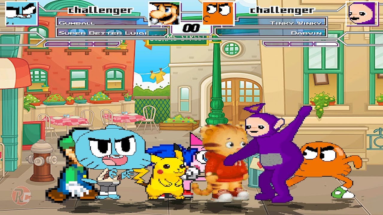 TEAM GUMBALL, LUIGI, PIKACHU & SONIC vs TEAM TINKYWINKY, DARWIN, DANIEL TIGER & UNIKITTY | BEST OF 3
