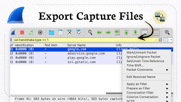 How to export from Wireshark (Data Transfer)