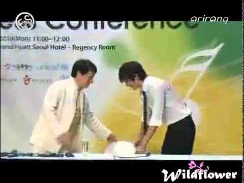 100906 Showbiz Extra - Lee Min Ho & Jackie Chan @ UNICEF Asia Song Festival press conference