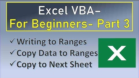 Excel VBA Intro to Copying and Pasting Ranges