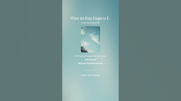 Thumbnail of When the Rain Forgot to Fall
