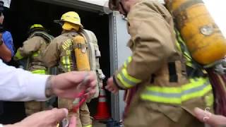 Austin firefighters participate in a stair climb memorial