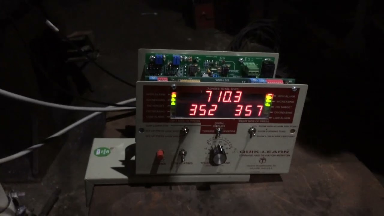 Tonnage Monitor 2 Point on 700 Ton Mechanical Press Calibration & Relay Interlocking