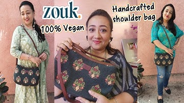 Zouk Shoulder Bag Review 👜| 100% Vegan Cruelty Free | My Experience With It | Handcrafted In India🇮🇳