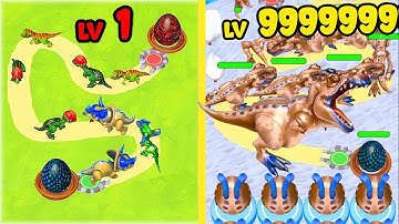 MAX LEVEL in Dino Merge Game New Update Part 1