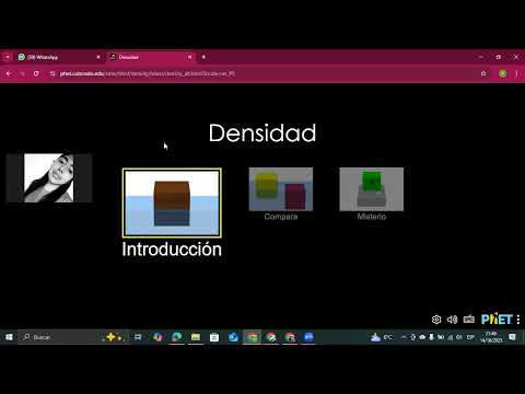 SIMULADOR PhET  QUIMICA -  DENSIDAD