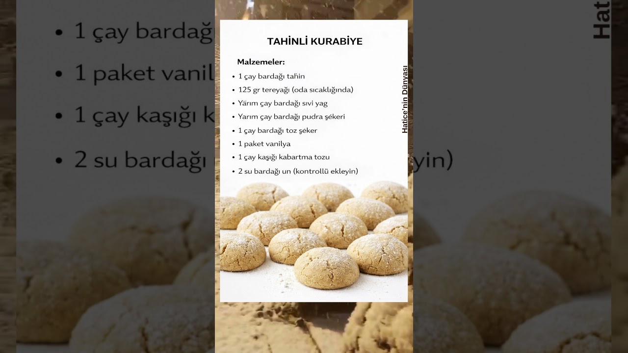 🌰 Tahinli Kurabiye Tarifi #tatlı #pratiktatlitarifleri #pratiktarifler #yemektarifleri 🌰 Tahinli Kurabiye Tarifi #tatlı #pratiktatlitarifleri #pratiktarifler #yemektarifleri