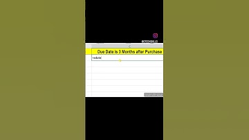 how to calculate due date in Excel #shortvideo #study #computershortcuts #exceltutorial