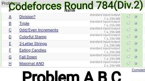 Problem A B C | Codeforces Round 784 (Div.4)|A. Division? |B. Triple |C. Odd/Even Increments | CPP