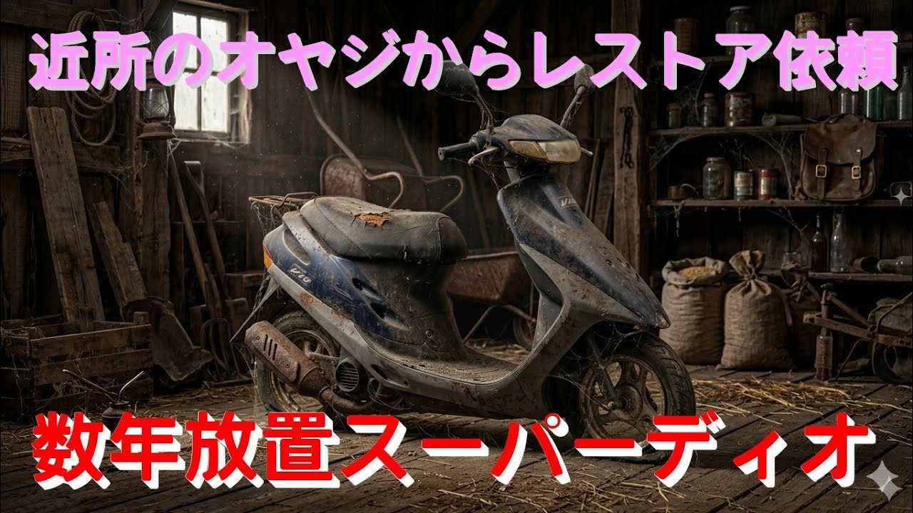 AF27】近所のおじさんの放置バイクを勝手に(?)ガチレストア！動か