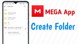 how to create folder in mega mobile app | mega app me folder kaise banaye screenshot 5
