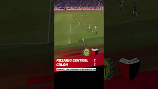 Goles de Mesa y Véliz en el empate de Rosario Central y Colón en Rosario. #futbol #football #goals