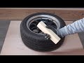 DIY ! 木材の切れ端でタイヤのビードを簡単に落とせることを知っている人はほとんどいません!