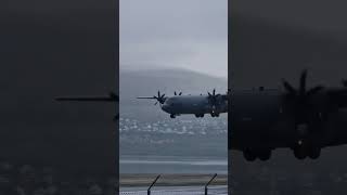 c130 landing in tromsø#aviation #military #c130hercules #c130j #planespotting