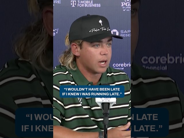 Higgo received a two-shot penalty for being late to the first tee 😬