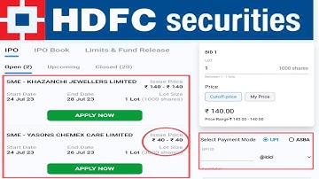 2 IPO Rs40 Only,how to buy in #hdfcsecurities