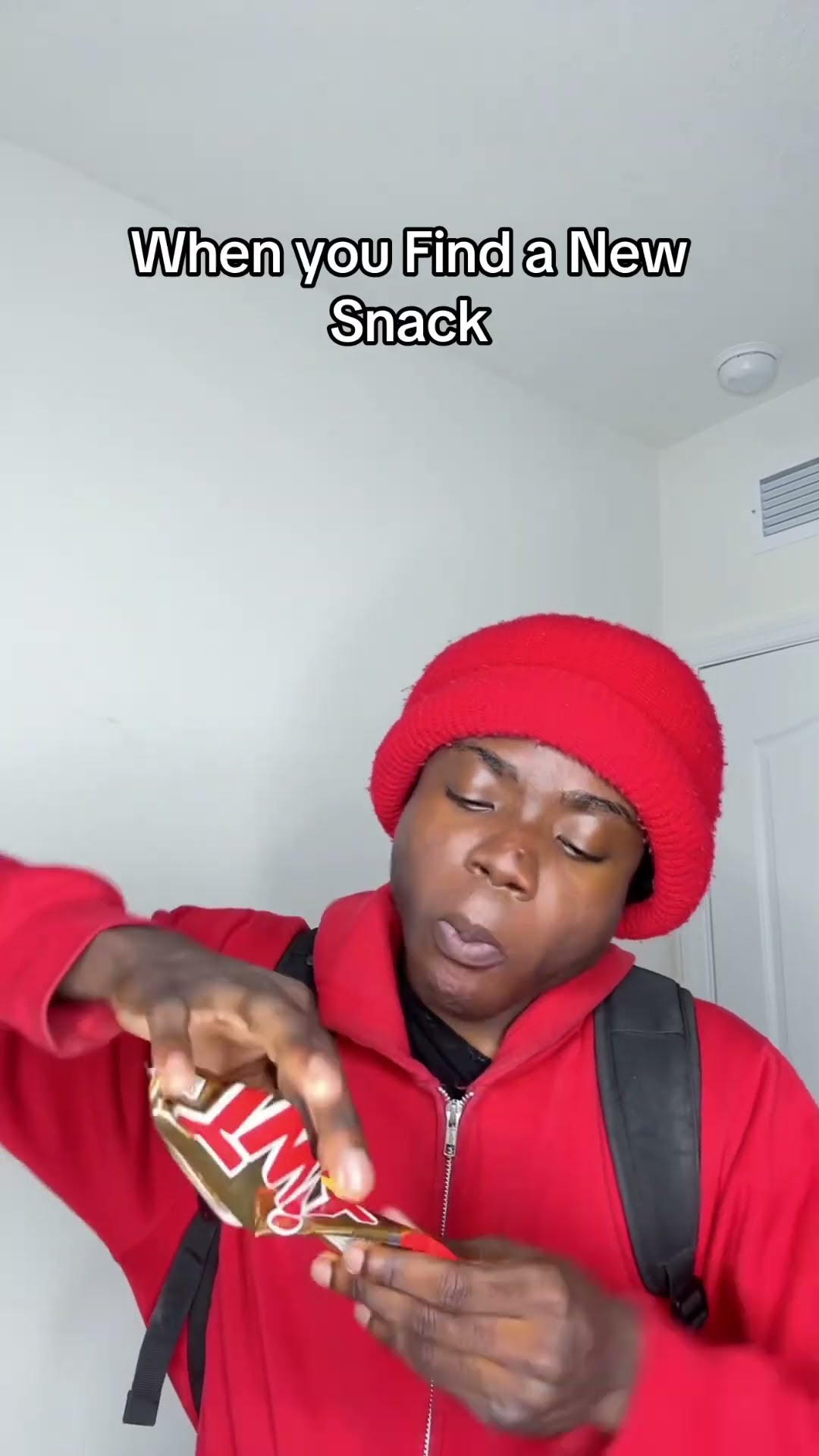 When you find a new snack ?