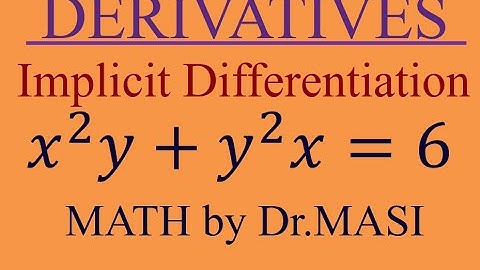 x^2.y+x.y^2=6, Implicit Differentiation, Calculus