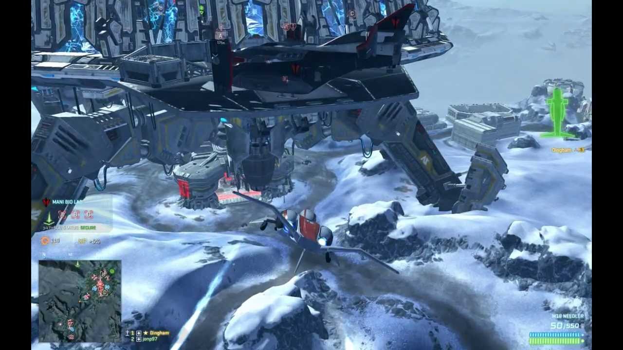 PlanetSide2 - Low Bridge Test - Liberator and Mosquito