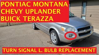 FRONT TURN SIGNAL LIGHT BULB REPLACEMENT - Chevrolet Uplander & Pontiac Montana