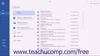 Word 2016 Tutorial Recovering Unsaved Documents Microsoft Training How To Recover Unsaved Document Word 2016