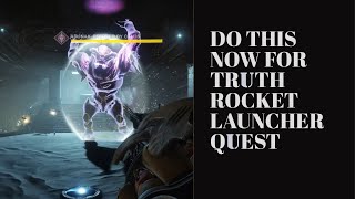 DESTINY 2 - DO THIS NOW FOR TRUTH ROCKET LAUNCHER QUEST -   ARUNAK MENAGERIE BOSS