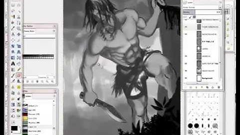 GIMP & INKSCAPE PAINTING MOWGLI PART 1