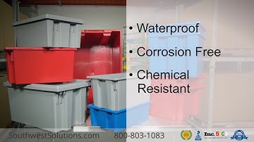 Plastic Stack & Nest Totes | Waterproof Corrosion-Free Storage Bins