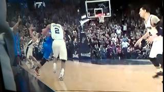 Serge Ibaka offensive foul on inbound spurs vs okc