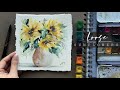 How To Paint Sunflowers | Loose Watercolor Florals