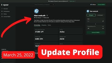 How to update Orchestrator Profile through ENS