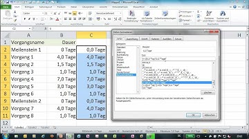 Excel - Benutzerdefiniertes Zahlenformat - Einheiten Tag bzw. Tage