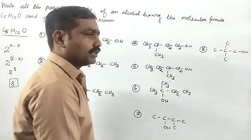 C5 H12 O  Possible isomerism - Alcohol and ether