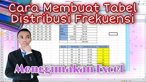 MEMBUAT TABEL DISTRIBUSI FREKUENSI DENGAN EXCEL ! DISTRIBUSI FREKUENSI di Excel ! statistika