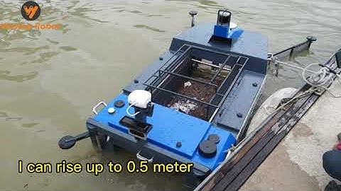 Easy Trash Transfer with Motorized Container on USV for Water Cleaning
