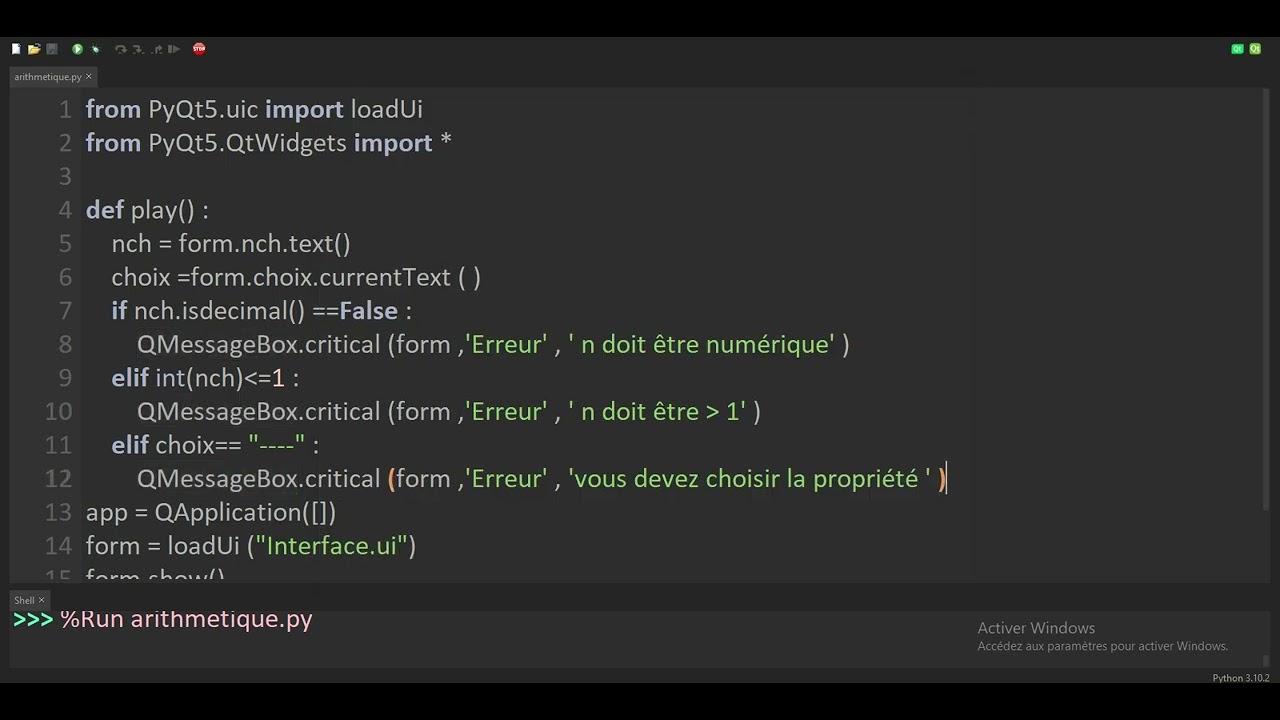 Interface premier-palindrome-facteur premier